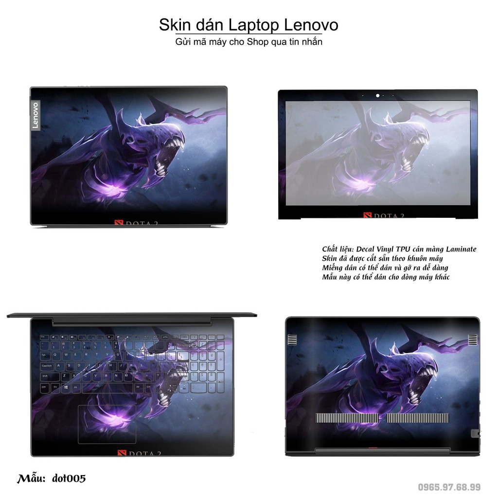 Skin dán Laptop Lenovo in hình Dota 2 (inbox mã máy cho Shop)