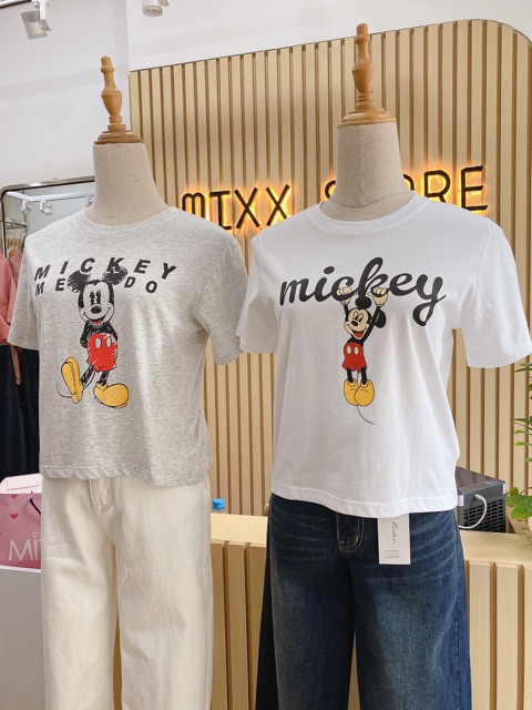 Áo phông croptop dáng lửng Mickey