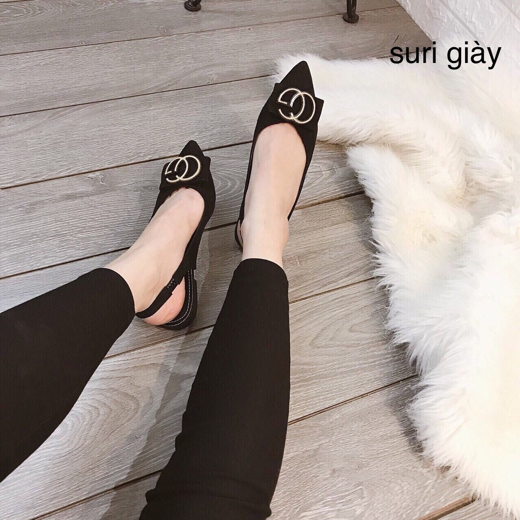 ] Giày bệt khóa G hở gót êm chân xinh xắn | BigBuy360 - bigbuy360.vn