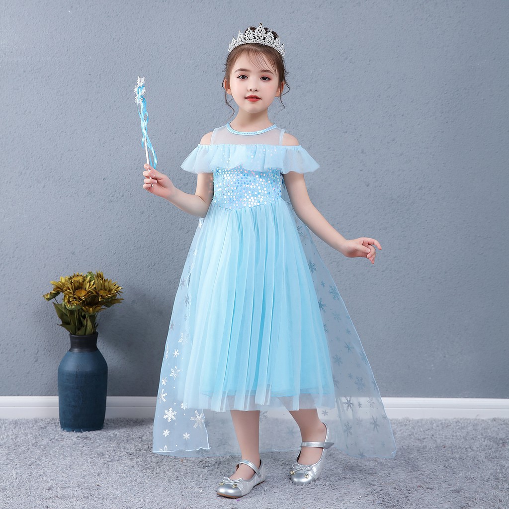 ẢNH THẬT - Đầm Elsa Cao Cấp Đính Kim Sa 2 Màu Sắc