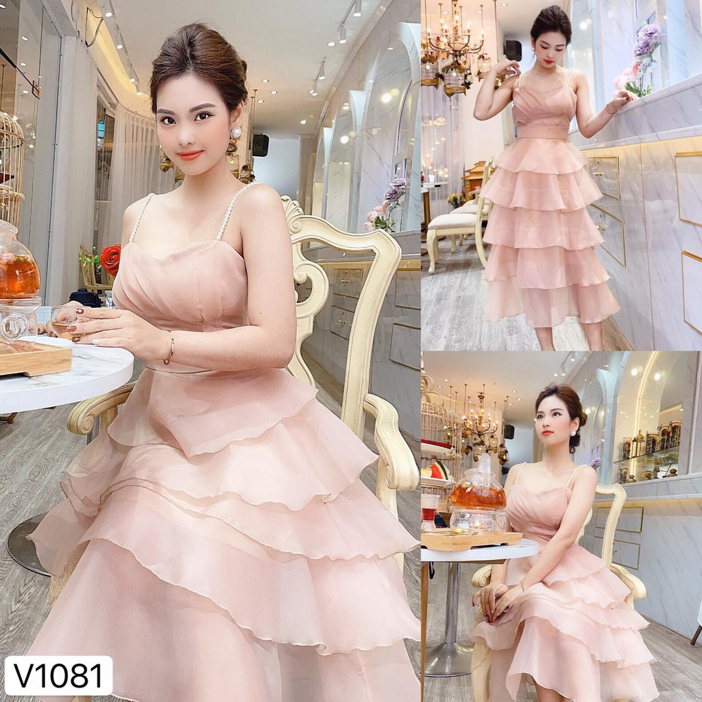 Váy be hai dây ngọc có mút ngực năm tầng kiêu xa - DVC Maidieuhuyen (kèm ảnh trải san, mẫu mặc, video thật) v1081 | BigBuy360 - bigbuy360.vn