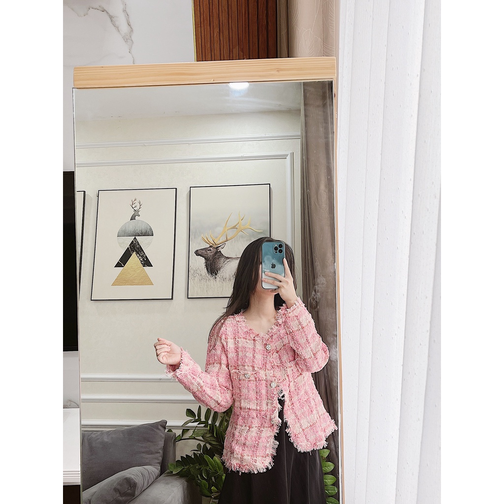 Áo dạ xù khuy ngọc | BigBuy360 - bigbuy360.vn