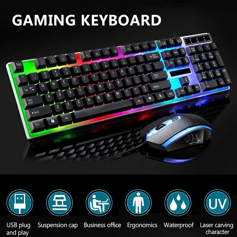 Bàn phím và chuột chơi game có dây cho PC/Laptop/PS4/Xbox One 360 ☆Spdivine