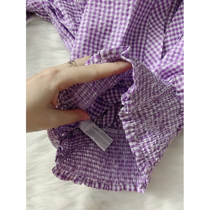 Áo sơ mi kẻ tím tuồn