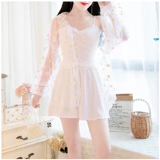 Sơ Mi Voan Hoa Cúc💥𝑭𝑹𝑬𝑬𝑺𝑯𝑰𝑷💥Áo Khoác Mỏng_LY STORE