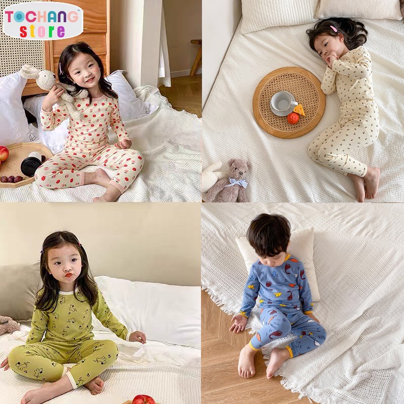 Bộ Thu Đông Bé Gái, Bộ Dài Tay Bé Gái, Bộ Ngủ Dài Tay Ambb Kids Chính Hãng Cho Bé Trai Và Bé Gái Từ 1-5 Tuổi ( 8-27kg)