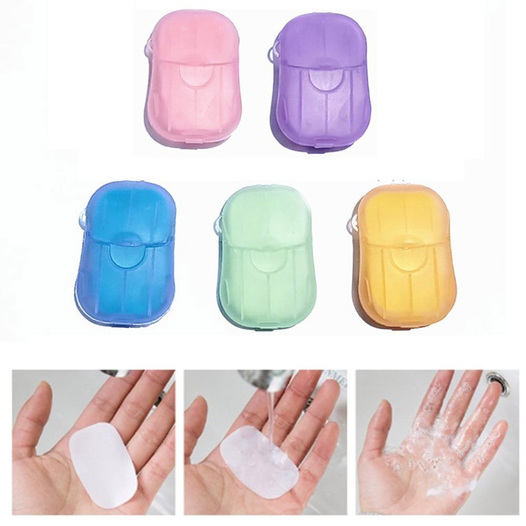 twivnignt Hộp 20 miếng xà phòng giấy rửa tay dùng một lần mang theo khi du lịch | BigBuy360 - bigbuy360.vn
