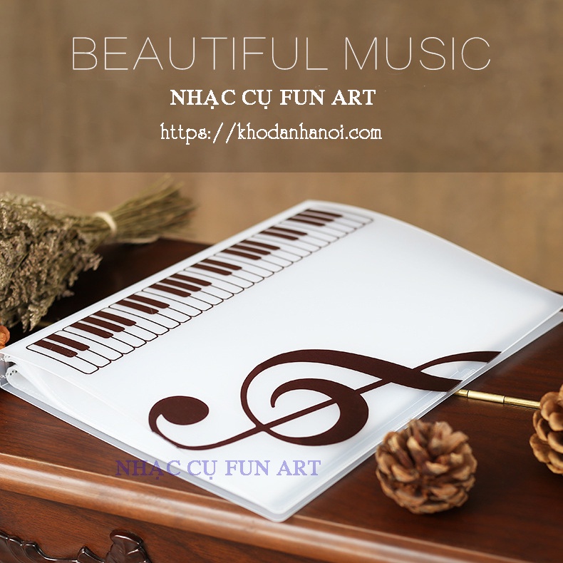 Kẹp lá hình khóa Sol nốt nhạc - Bìa file đựng bản nhạc