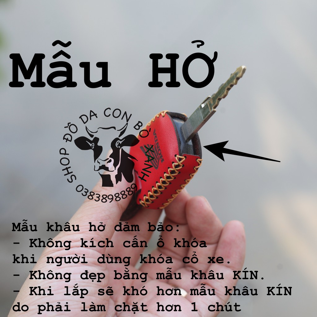 Bao Da Chìa Khóa Tìm Xe Honda Airblade, SH, SH Mode, PCX, Air Blade 2011-2015 handmade da thật