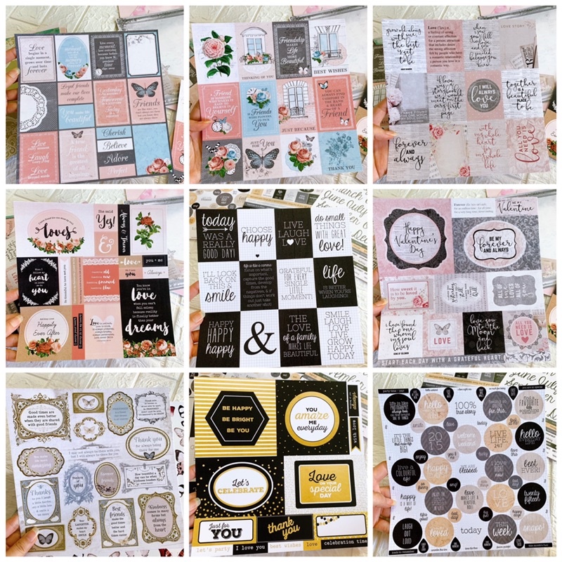 Tag/Card lẻ 1 tờ các chủ đề - trang trí love box, scrapbook, khung ảnh nổi