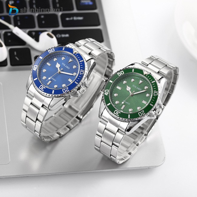 efl Men Business Quartz Watch Stainless Steel Band Luxury Fashion Male Wristwatch