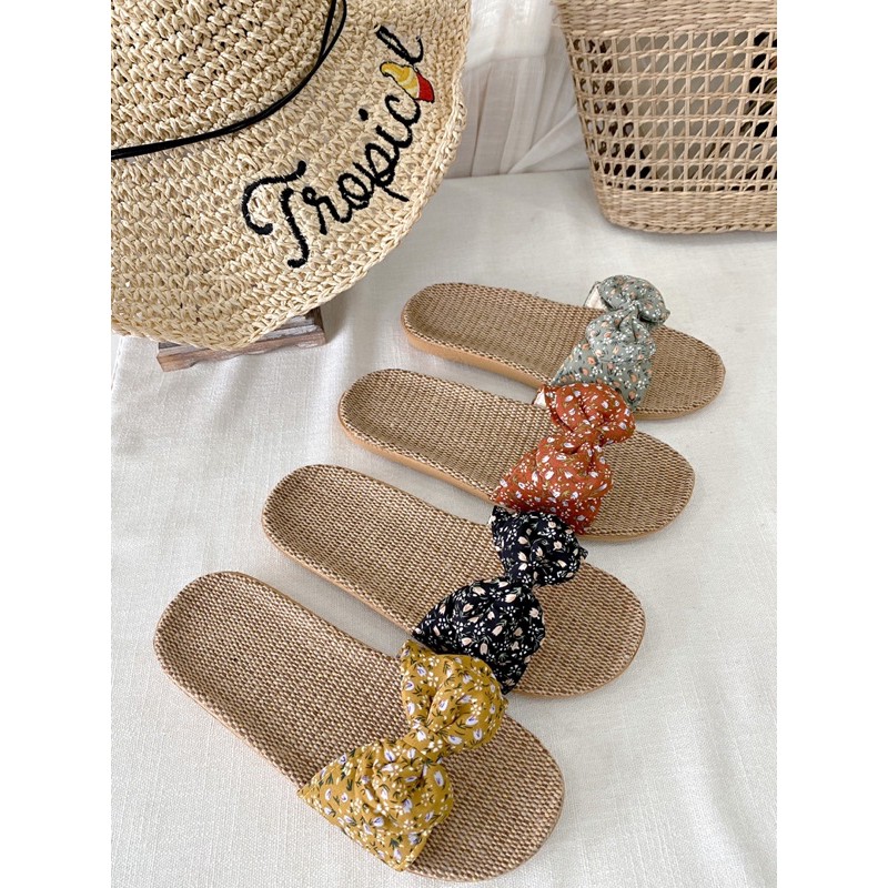 Dép Cói Nơ Bi Nhỏ Shoes Paradise, dép cói siêu nhẹ và êm đi du lịch,trong nhà,văn phòng,đi chơi...