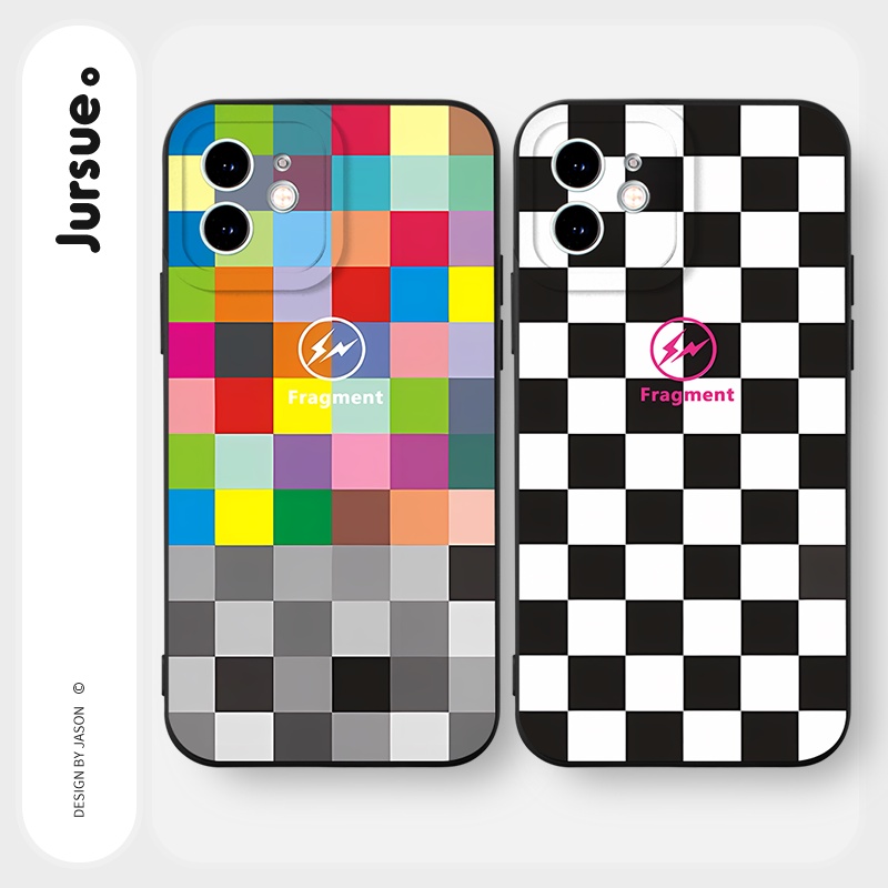 Ốp lưng JURSUE mềm chống bẩn hình độc lạ đen Cho iPhone 14 13 12 11 Pro Max SE 2020 X XR XS 8 7 ip 6S 6 Plus Y2347