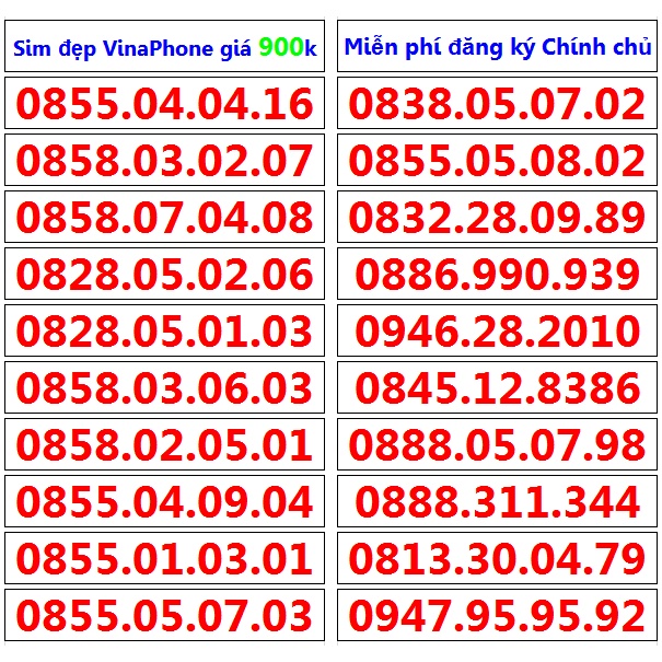 Số Đẹp Gánh Lặp Cặp Đảo Tiến Phong Thủy Năm Sinh Thần Tài Ông Địa Soi Gương Tam hoa... 900k Miễn phí Đăng Ký chính chủ