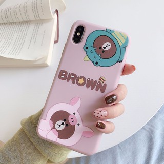 [ IPHONE ] Ốp Lưng Silicon Gấu Brown - A002