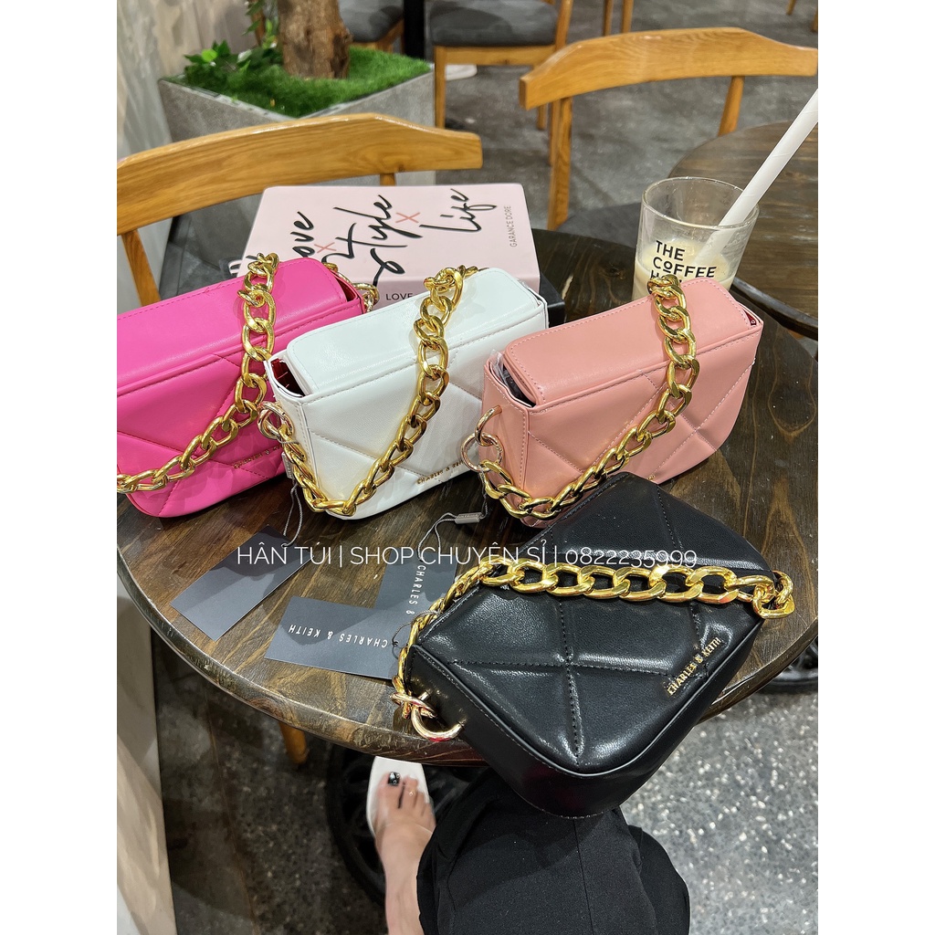 Túi C__N__K Xích To Vàng , Dây Xích Bản To & Nhỏ , - Ảnh Chụp Thật - Hân Anh Túi