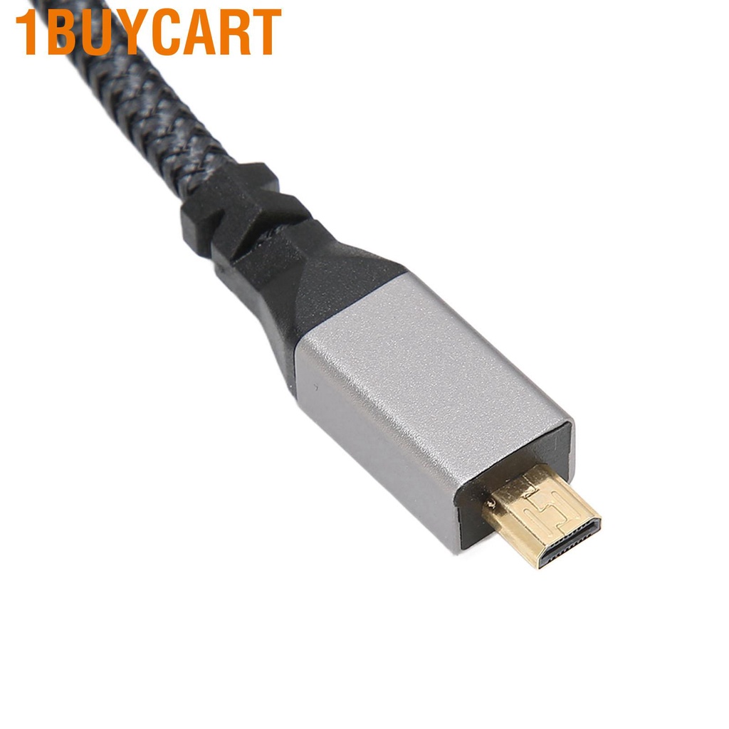 1buycart 4K HD Multimedia Interface Cable Male to 18Gbps High Speed 60Hz Knit Micro Adapter