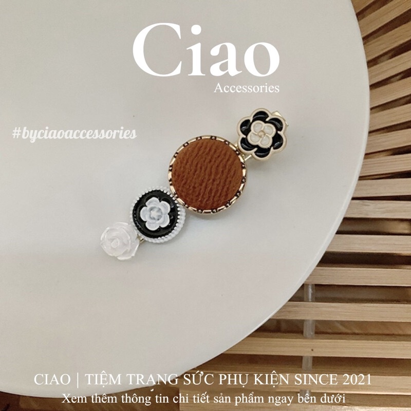 [HOẢ TỐC 1H] Kẹp tóc/ Phụ kiện tóc kim loại thiết kế đính charm mã 30 đơn giản Ciao accessories