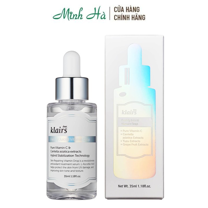 Serum Klairs Freshly Juiced Vitamin Drop 35ml dưỡng sáng da mờ thâm