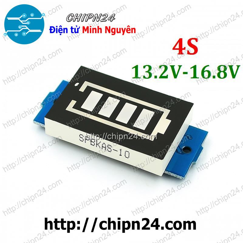 [1 pcs] (F120) Mạch hiển thị mức năng lượng pin 4S 13.2V-16.8V Led Xanh dương