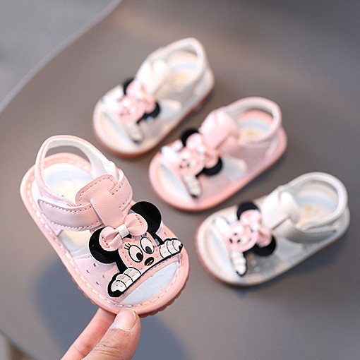 sandal tập đi bé gái size 16-20 mickey. hở mũi đáng yêu