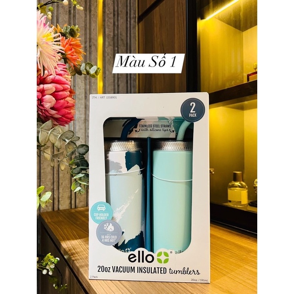 Set Bình Ello - Siêu Đẹp - Giữ Lạnh 16h  Giá Bán Nguyên Set #539k / Nguyên Set Gồm 2 Cái