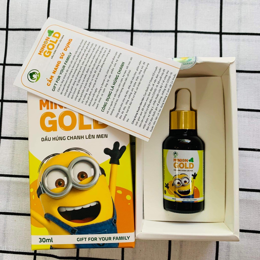 [TẶNG KÈM KHĂN ƯỚT] Dầu húng chanh Minion 30ml