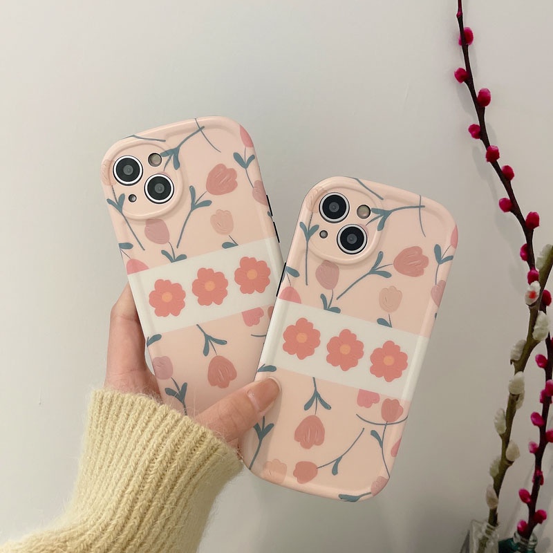 !Ốp Điện Thoại Dẻo Họa Tiết Hoa Xinh Xắn Chống Sốc/ Bụi Bẩn Cho IPhone13 12 11 Pro Max XR XSMAX
