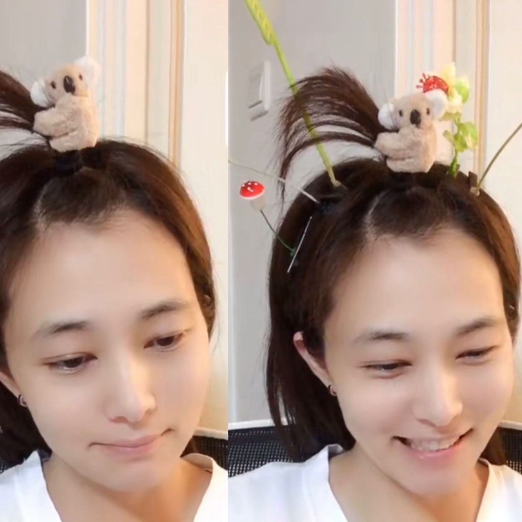 Kẹp Tóc Hình Gấu koala Bằng Lông Nhung Dễ Thương Xinh Xắn