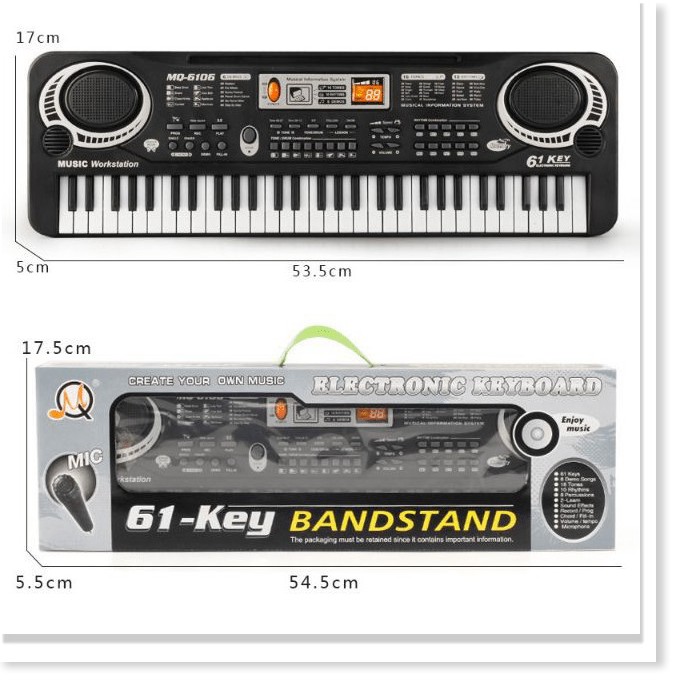 Đàn Piano 61 Phím Cho Bé Phát Triển Trí Não, Nhạy Bén Với Âm Nhạc - BH 12 THÁNG