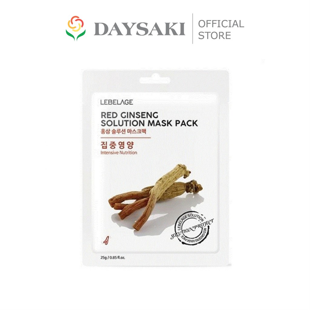 Lebelage Mặt Nạ Red Ginseng Solution Mask Pack Intensive Nutrition Chiết Xuất Nhân Sâm 25g
