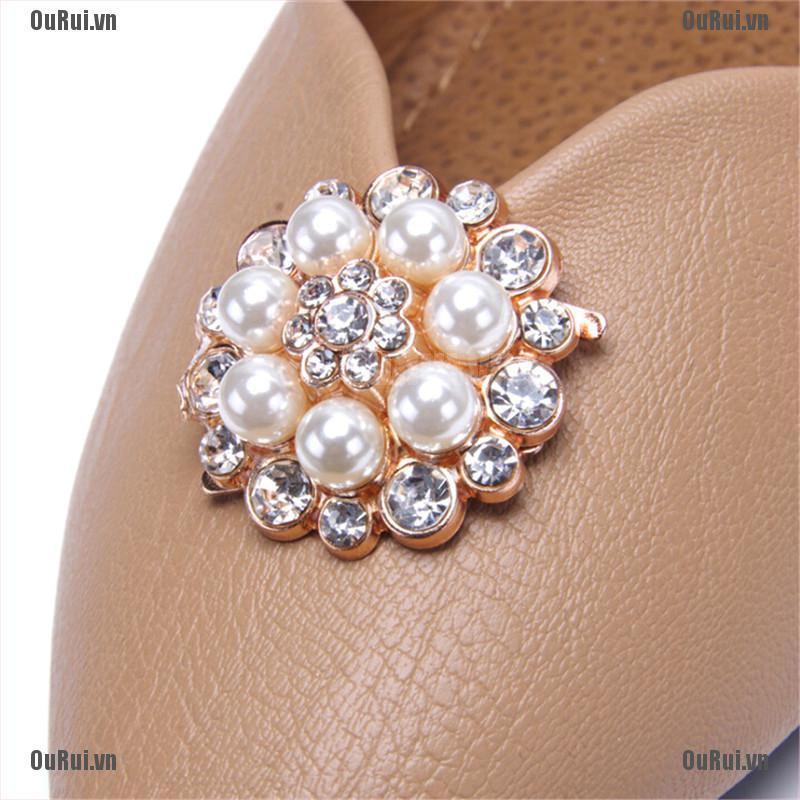 Phụ Kiện Ngọc Trai Giả Trang Trí Giày Sang Trọng Cho Nữ