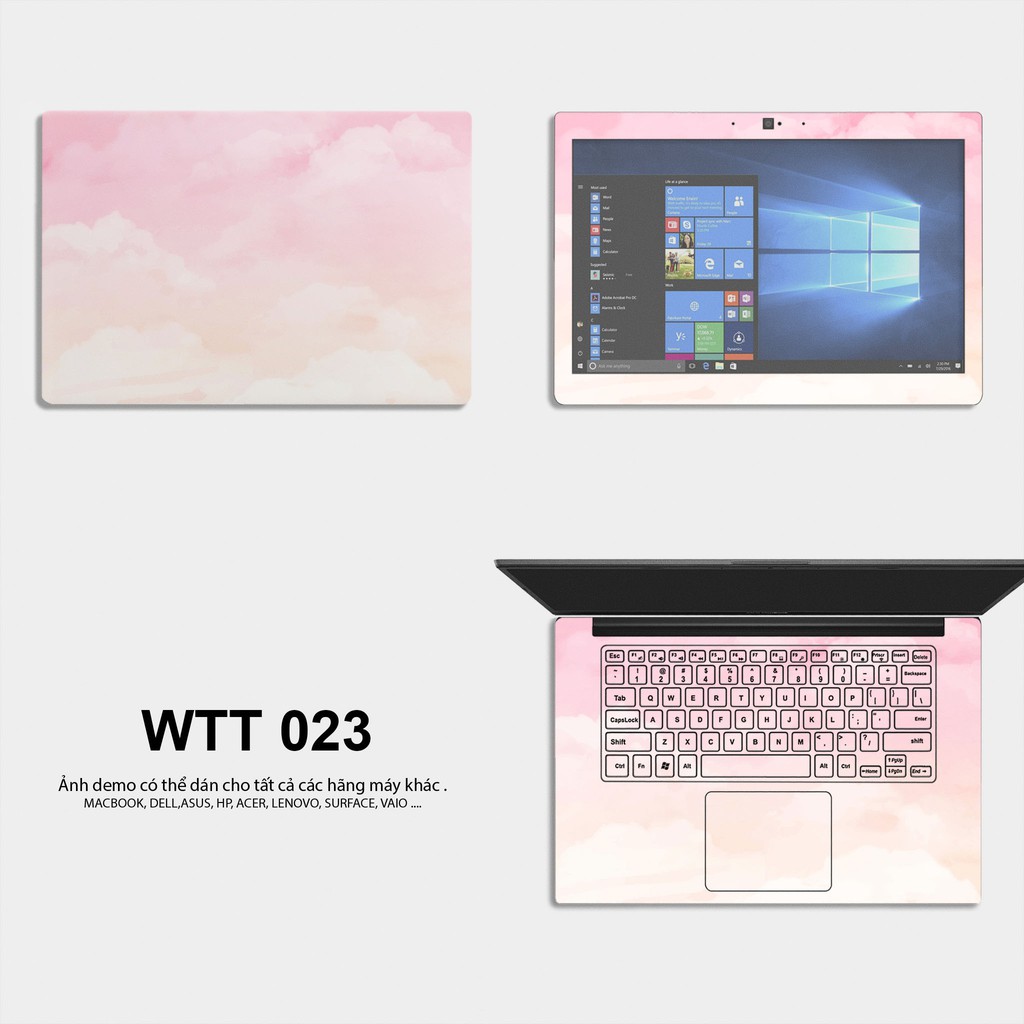 Miếng Dán Skin Laptop - Mẫu Màu Nước - Dán cho Dell, Hp, Asus, Lenovo, Acer, MSI, Surface,Vaio, Macbook