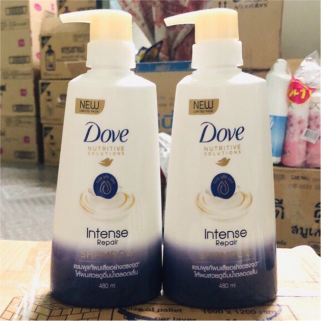 Dầu gội Dove Phục hồi tóc hư tổn Intense Repaie 450ml/chai - Hàng nhập khẩu Thái Lan