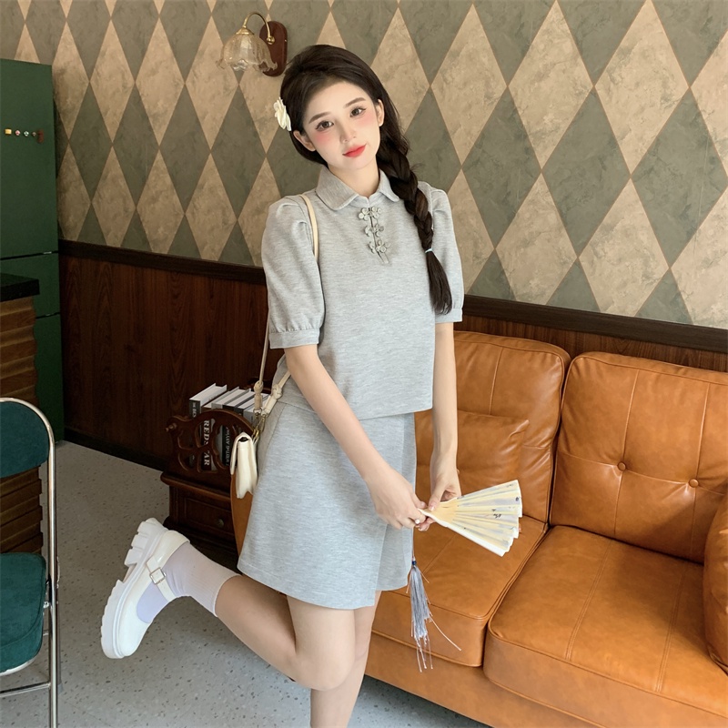 Áo Thun crop top Tay Phồng Dáng Rộng Phong Cách Hàn Quốc Thời Trang Cho Nữ