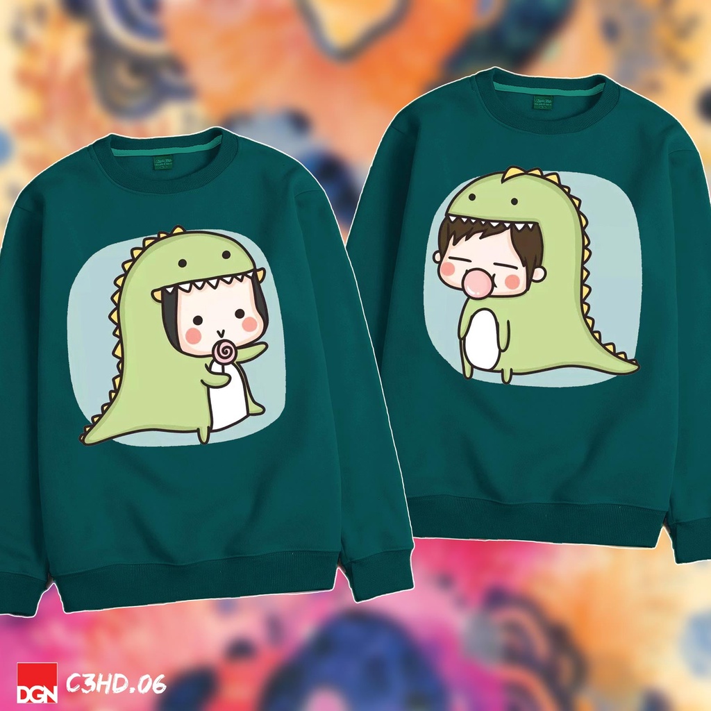 SWEATER ĐÔI KHỦNG LONG C3HD.06