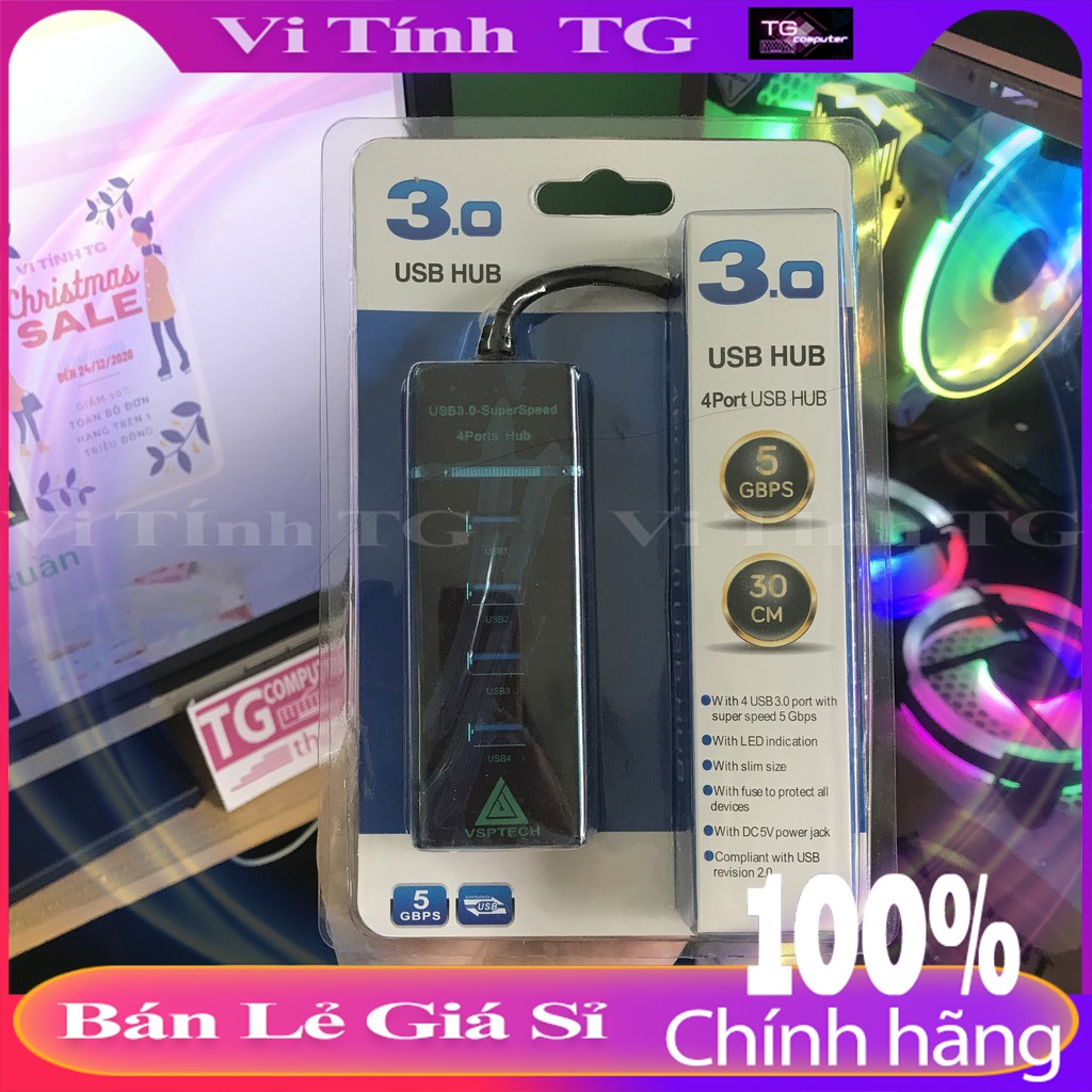 Hub usb 3.0 loại 4 cổng - Bộ chia USB từ 1 thành 4 cổng usb tốc độ 3.0