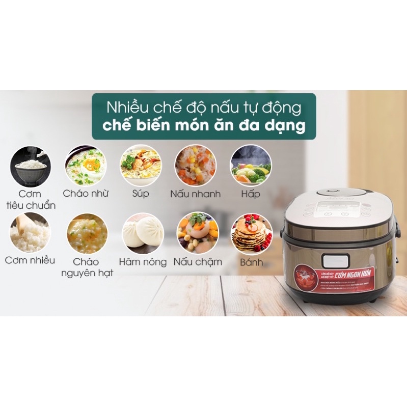 Nồi cơm điện tử Sunhouse mama 1.5 lít SHD8915 Hàng chính hãng 100% cào để kích hoạt bảo hành chính hãng