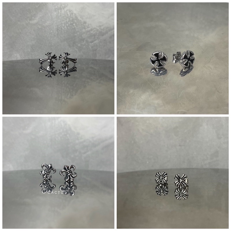 Khuyên tai CHROME HEART thép không gỉ