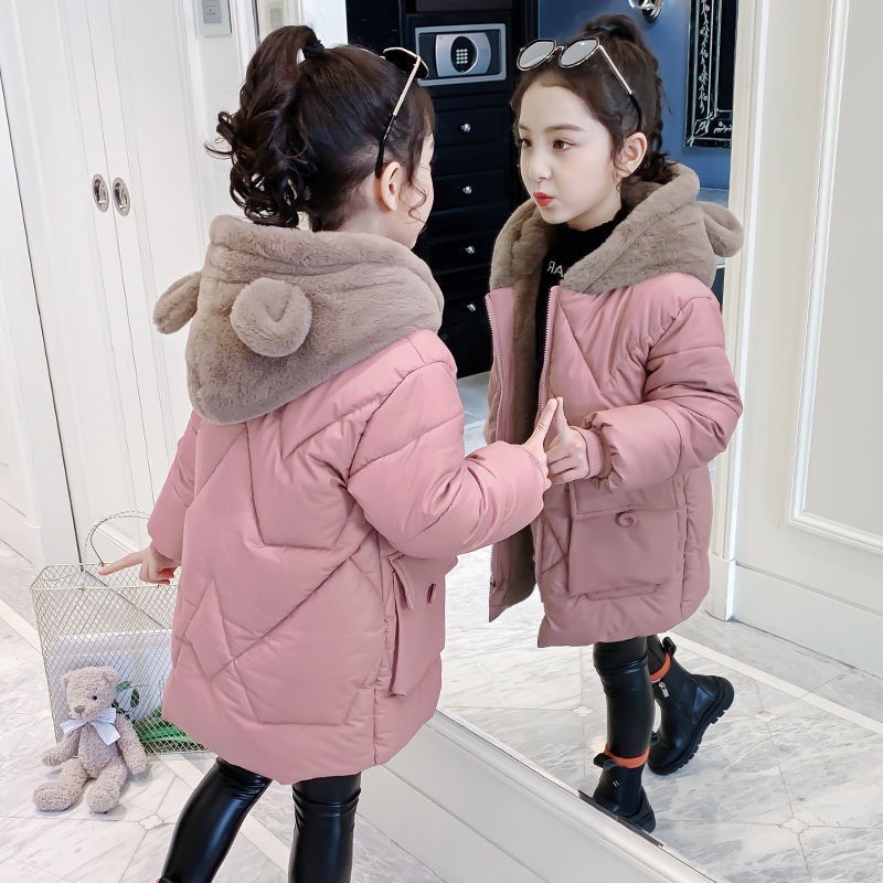 Áo Khoác Cotton Có Đệm Lót Dày Dặn Phong Cách Phương Tây Vào Mùa Đông Dành Cho Bé Gái 2021