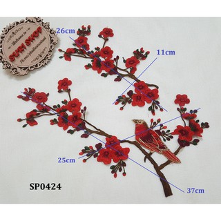 REN THÊU HOA ĐÀO CHIM (Bộ 2 chi tiết)