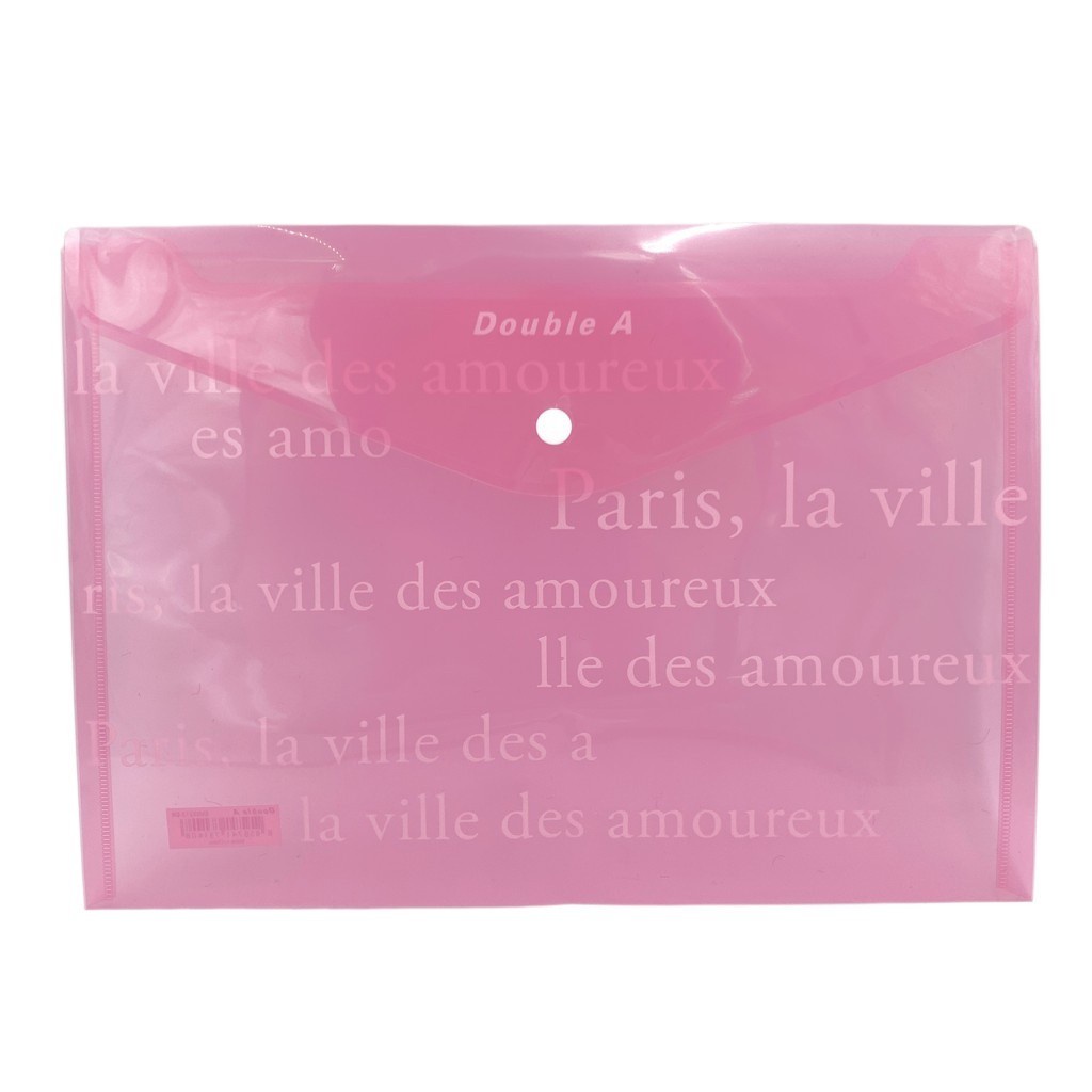 Combo 5 Bìa nút Double A nhiều màu sắc, cúc đóng thông minh (Túi Clear bag)