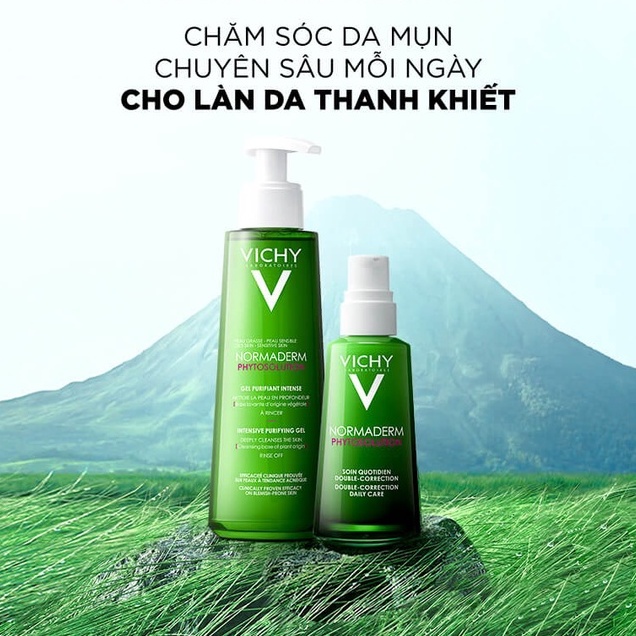 Gel Rửa Mặt Cho Da Dầu Mụn Làm Sạch Sâu, Giảm Nhờn Vichy Normaderm Phytosolution Intensive Purifying Gel 400ml