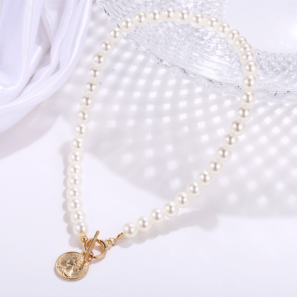 Dây chuyền nhiều lớp bằng hợp kim đính đá ngọc trai nhân tạo sang trọng thời trang cho nữ