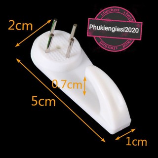 Móc đinh đóng tường treo vật dụng cá nhân, lưới sắt, khung tranh size dài 5cm