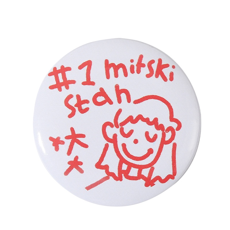 Ghim Cài Áo Hình Tròn Bằng Kim Loại In Chữ Tiếng Anh/ Chú Ếch/ Con Ếch Hoạt Hình Đơn Giản Dùng Làm Quà Tặng