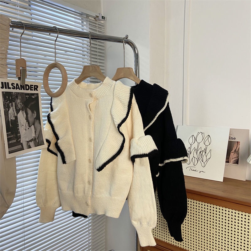 Áo Khoác Cardigan Dệt Kim Dáng Ngắn Thời Trang Mùa Xuân Mới Cho Nữ