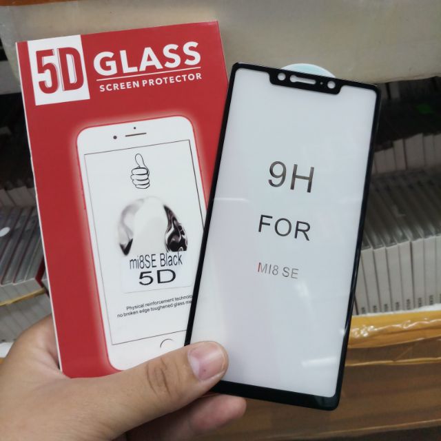 Kính cường lực 5D xịn cho Xiaomi MI8 SE Full keo toàn màn