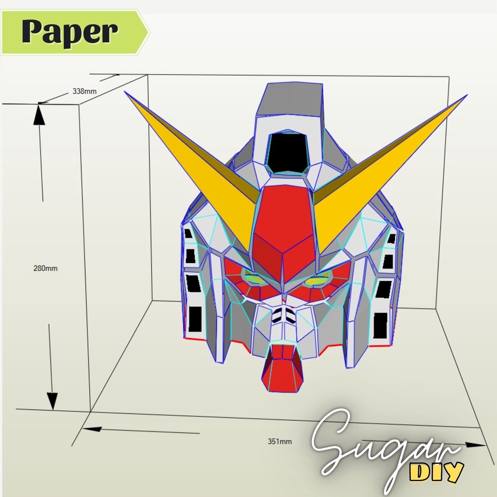 Gundam mặt nạ - Mô hình giấy DIY