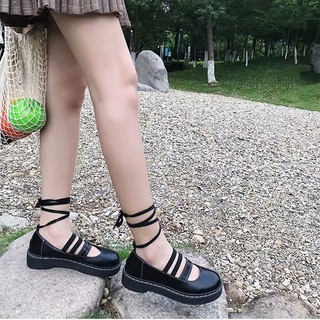 [HÀNG ODER] Giày lolita dây quai và dây buộc